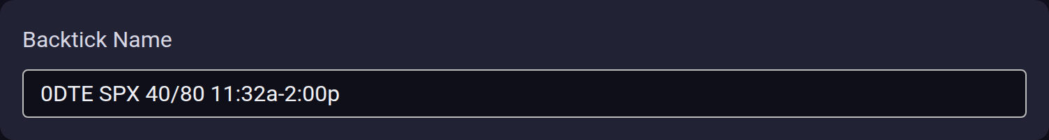 Backtick name input showing a synthesized auto-name